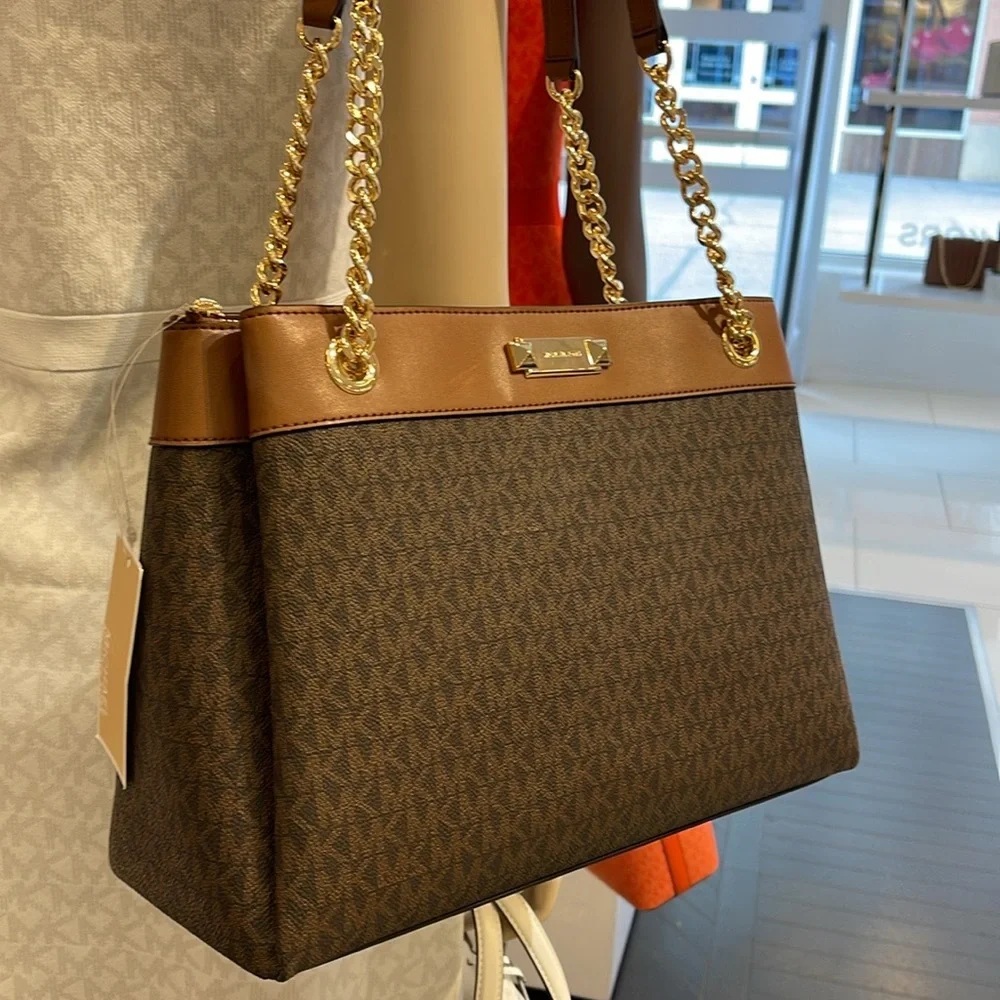 Michael Kors Whitney Medium Signature Logo Tote Shoulder Bag
Brown 
NWT - Picture 11 of 16